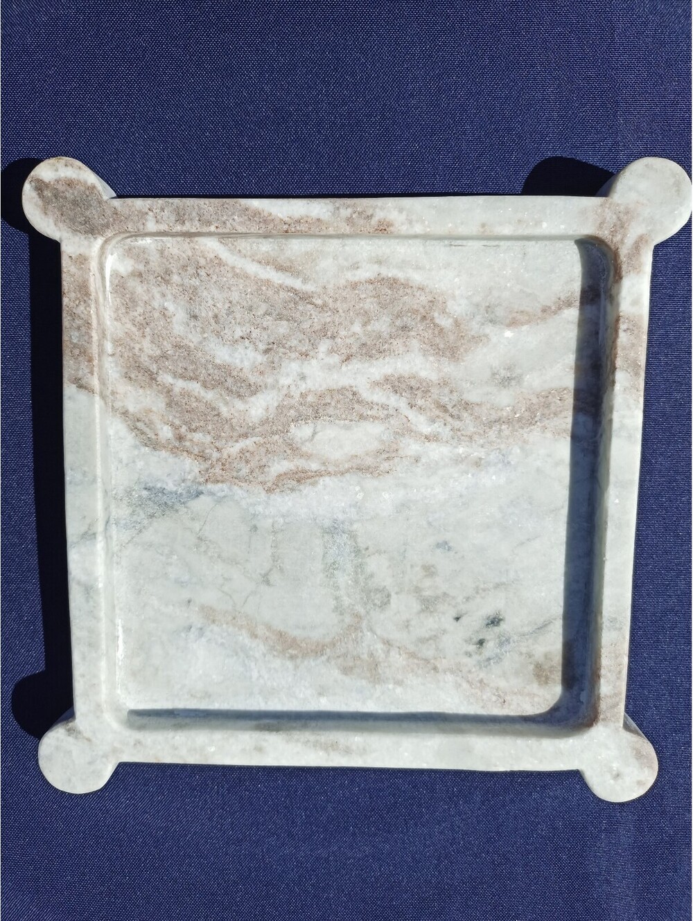 8" Decorative Marble Platter/Tray